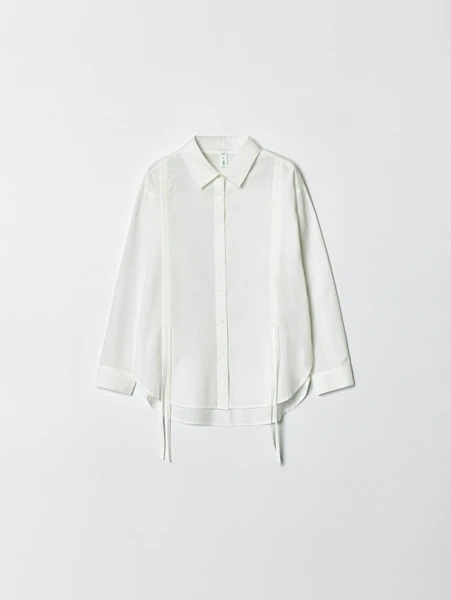 Блузка Sela школьная для девочек, белый, арт. 34510