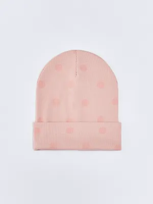 SELA Шапка трикотажная в горошек для девочек, арт. 34523