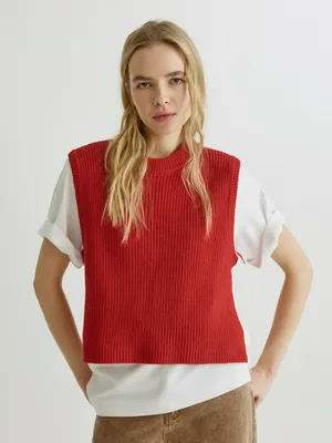 Укороченный вязаный жилет Sela, арт. 34543