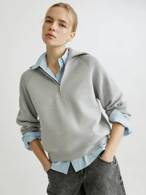 Вязаный джемпер Sela на молнии, арт. 34550