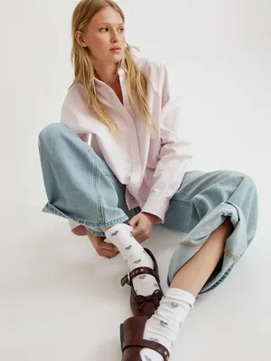 Носки SELA с жаккардовой вышивкой, арт. 34552