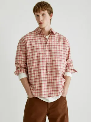 Рубашка SELA хлопковая оверсайз в клетку, арт. 34556