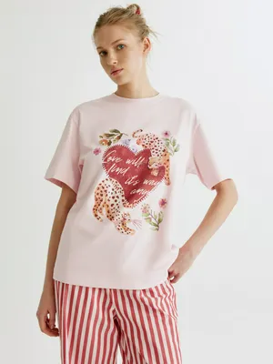 Футболка оверсайз с принтом SELA, арт. 34649