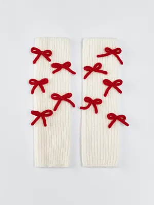 Гетры Sela вязаные для девочек с бантиками, арт. 34656