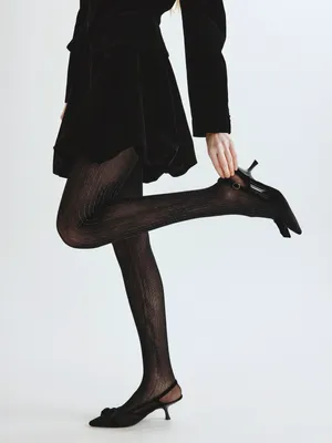 Капроновые колготки SELA в блестящую полоску, арт. 34672