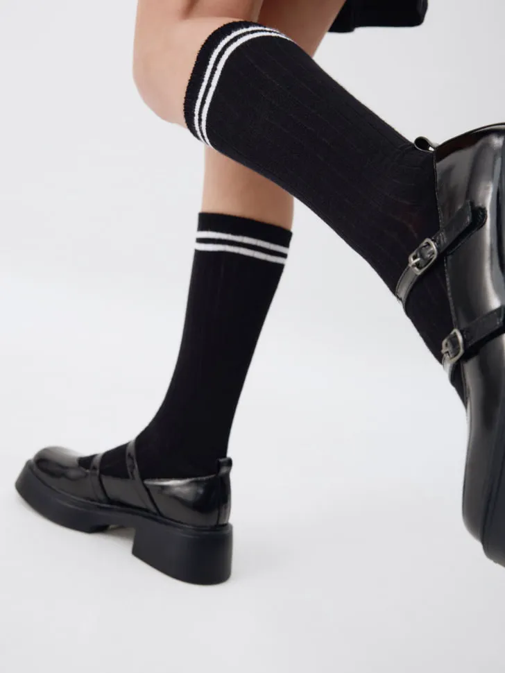 Набор из 2 пар гольфов для девочек, черный, арт. 3470