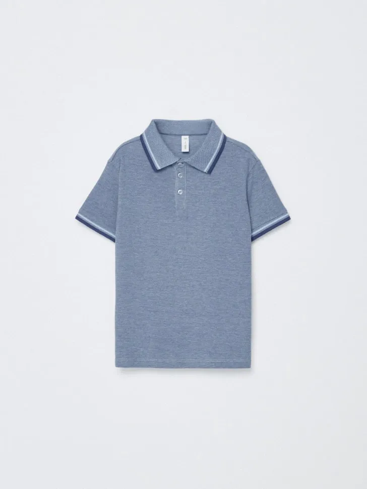 Поло с коротким рукавом для мальчиков, голубой, арт. 3472