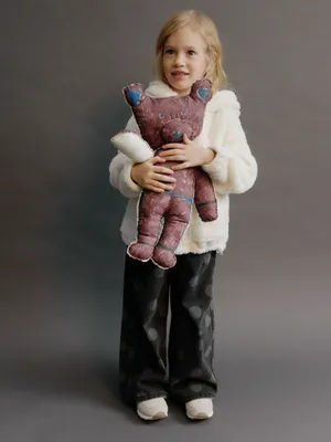 Джинсы Wide leg с принтом SELA для девочек, арт. 34808