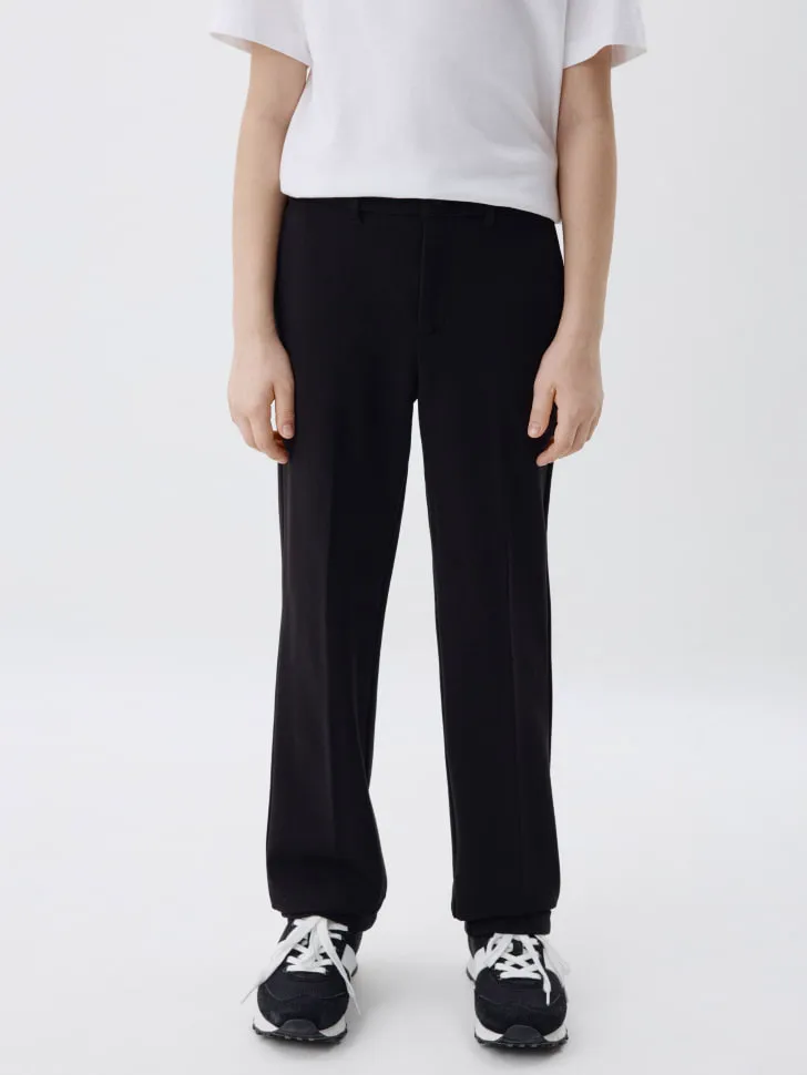 Классические зауженные брюки для мальчиков, черный, арт. 3481