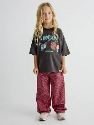 Джинсы SELA Paperbag fit с принтом, арт. 34815