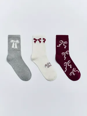 Носки SELA для девочек, 3 пары, арт. 34826