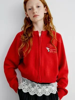 Вязаный кардиган SELA x Союзмультфильм для девочек, арт. 35052