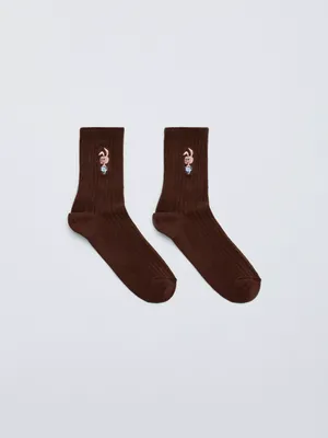 Носки Sela с вышивкой Союзмультфильм, арт. 35127