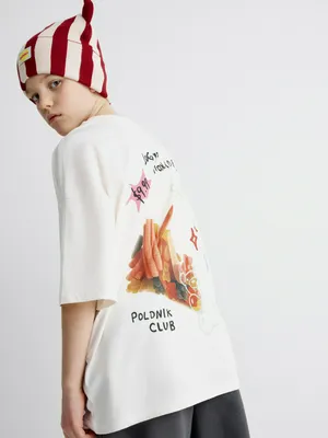 Футболка оверсайз SELA с принтом для мальчиков, арт. 35128