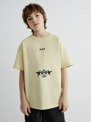 Футболка Sela оверсайз с принтом для мальчиков, арт. 35135