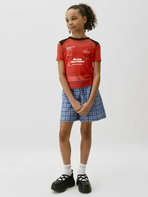 Шорты SELA хлопковые в клетку, арт. 35254