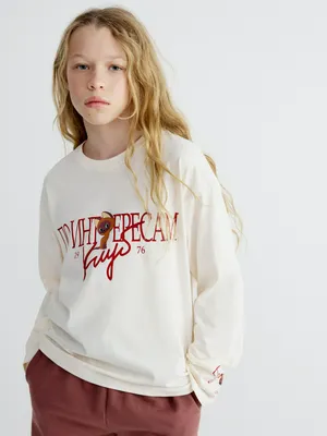 Лонгслив Sela с вышивкой Союзмультфильм для девочек, арт. 35426