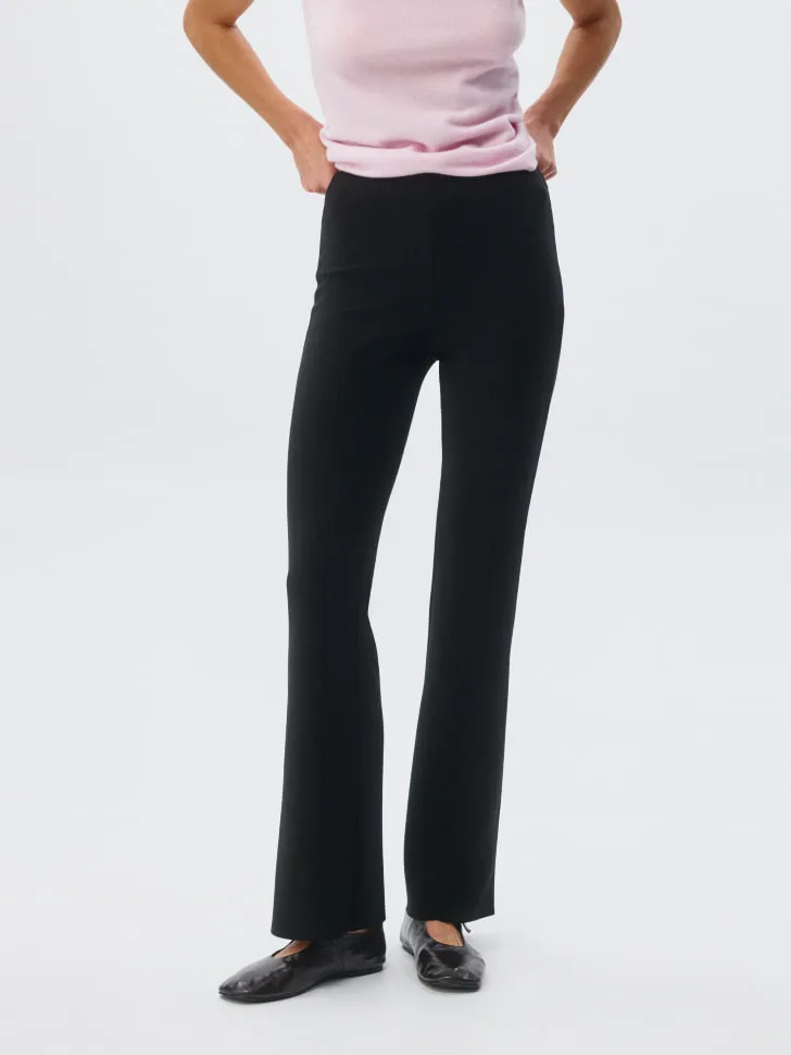 Брюки клеш из трикотажа, черный, арт. 3545