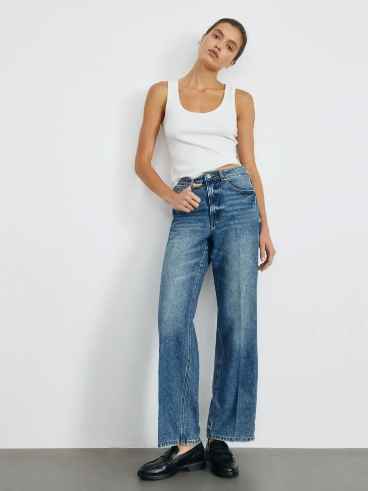 Джинсы WIDE LEG, синий, арт. 3552