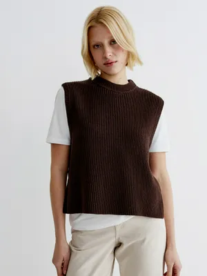 Укороченный вязаный жилет SELA, арт. 35614