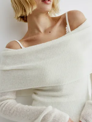 Вязаный джемпер Sela с мохером и шерстью, арт. 35754