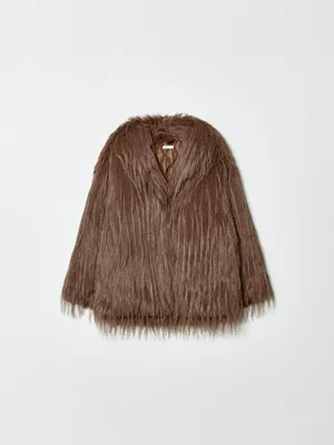 Шуба SELA из искусственного меха для девочек, арт. 35769