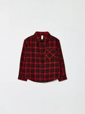 Фланелевая рубашка SELA в клетку для мальчиков, арт. 35776