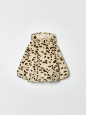 Утепленная шуба с капюшоном, арт. 35786