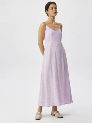 Сарафан миди с принтом из вискозы, арт. 3579