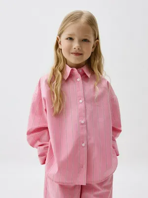 Рубашка из хлопка для девочек, не указан, арт. 3581