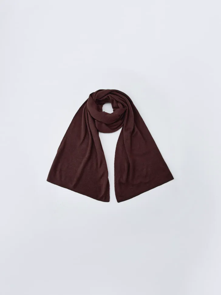 Шарф с содержанием шерсти, коричневый, арт. 3588
