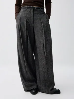 Широкие брюки с меланжевым эффектом, арт. 3597