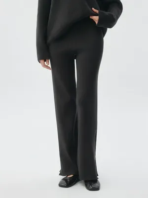 Вязаные брюки в рубчик, арт. 3603