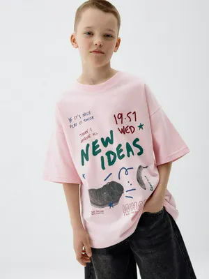 Футболка оверсайз с принтом для мальчиков, не указан, арт. 3622