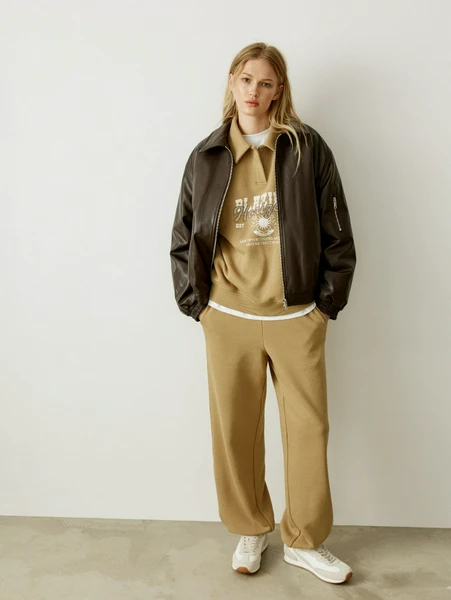 Брюки-джоггеры SELA из футера, бежевый, арт. 36282