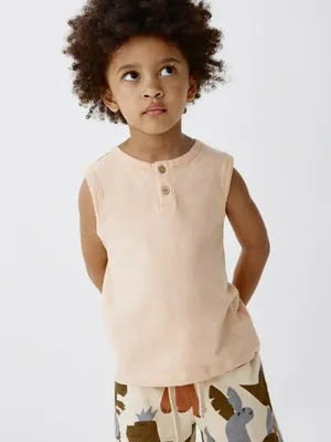 Базовая майка на пуговицах для мальчиков, арт. 3632