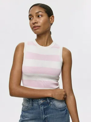 Вязаный топ в полоску, не указан, арт. 3639