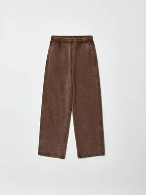 Брюки SELA из футера с кислотной стиркой, арт. 36392