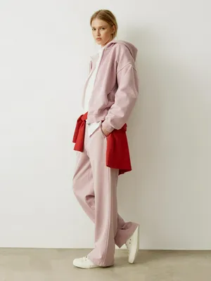 Брюки SELA из футера с кислотной стиркой, арт. 36396