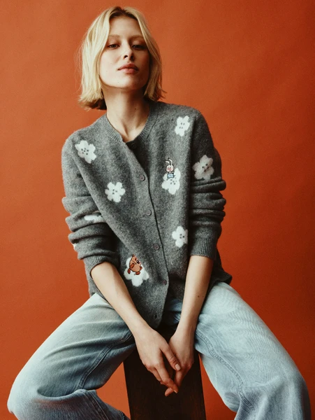 Кардиган SELA x Союзмультфильм, серый, арт. 36397