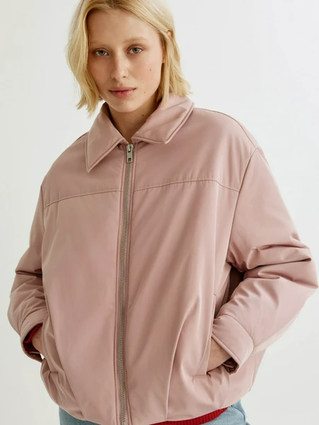 Куртка SELA короткая с воротником, розовый, арт. 36400