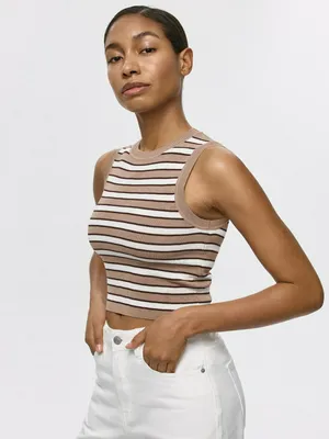 Вязаный топ в полоску, арт. 3641