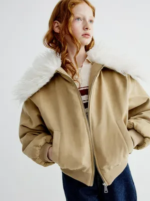 Бомбер SELA из искусственной замши для девочек, арт. 36605