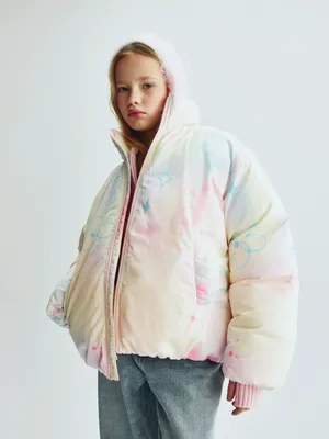 Куртка Sela стеганая с принтом для девочек, арт. 36611