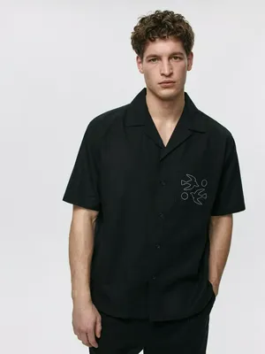 Рубашка из смесового льна и хлопка, арт. 3662