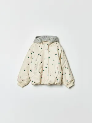 Бомбер оверсайз с трикотажным капюшоном для девочек SELA, арт. 36638