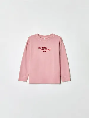 Лонгслив SELA оверсайз с вышивкой для девочек, арт. 36653