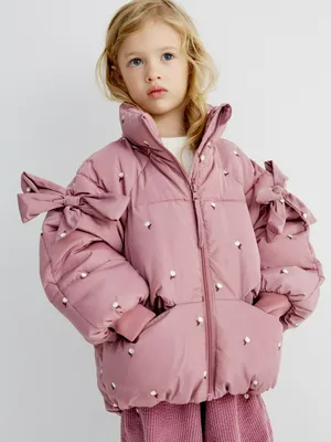 Куртка SELA для девочек с вышивкой и бантиками, арт. 36655