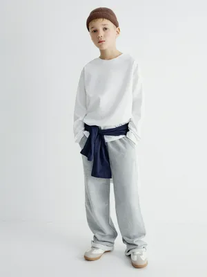 Свободные брюки SELA из футера для мальчиков, арт. 36676