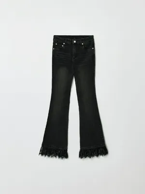 Джинсы SELA Crop Flare с кружевом, арт. 36685